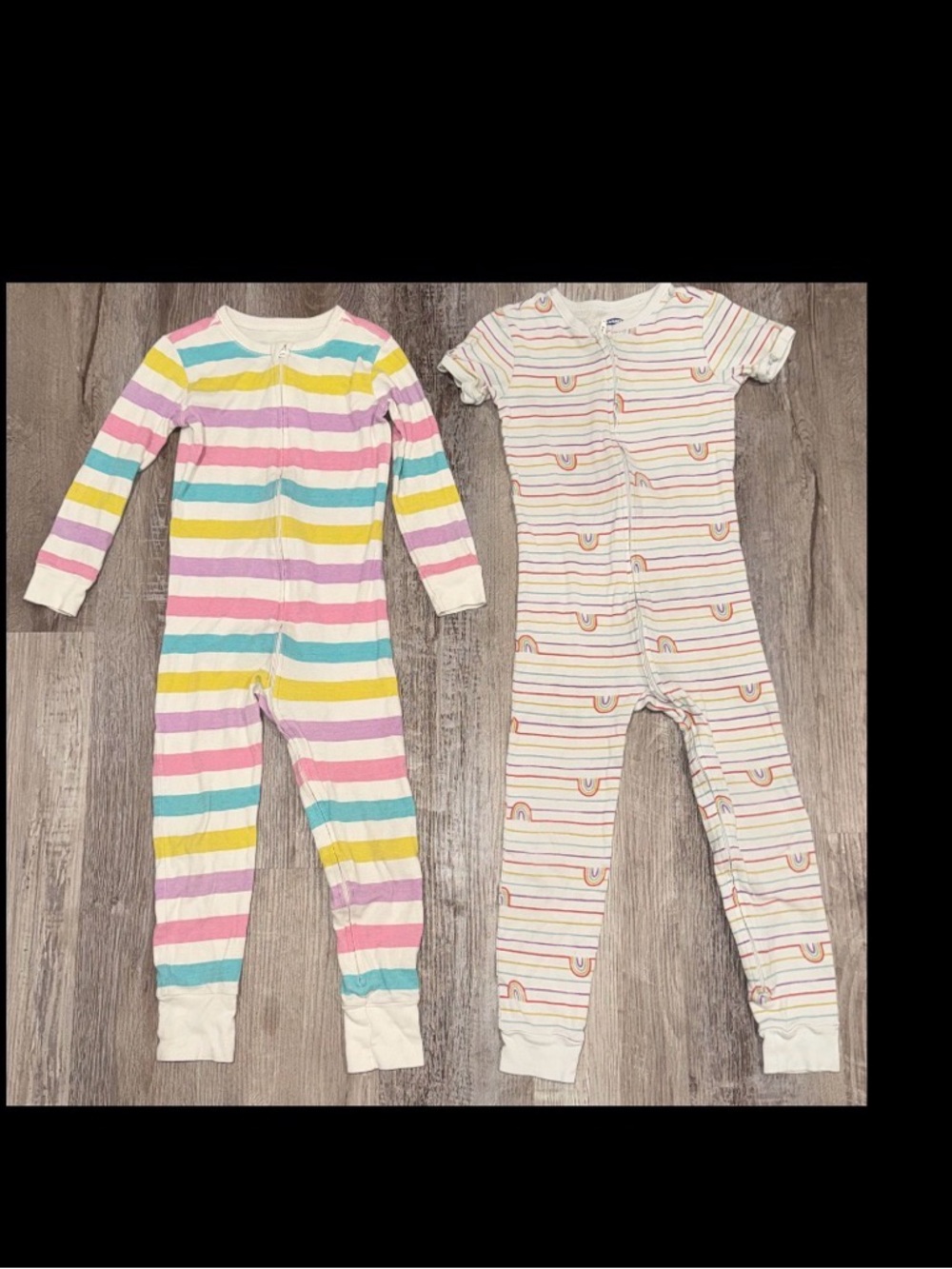 2 Pairs Girls Old Navy Footless Pajamas Size 5T